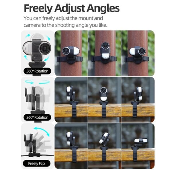 For Insta360 GO 3S / GO 3 Sunnylife Camera Strap Magnetic Mount Drone Mount Silicone Wristband Backpack Stripe - Image 4