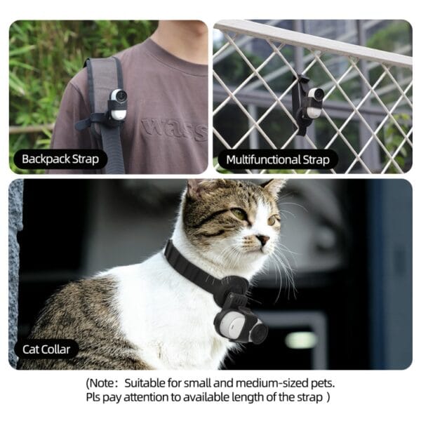 For Insta360 GO 3S / GO 3 Sunnylife Camera Strap Magnetic Mount Drone Mount Silicone Wristband Backpack Stripe - Image 6