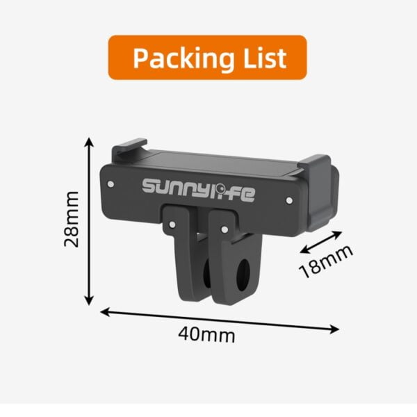 Sunnylife AD691 Magnetic Adapter Mount for DJI Action 2 / Osmo Action 3 / 4 - Image 9