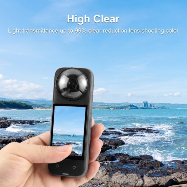 For Insta360 X4 PULUZ Rotation Optical Glass Lens Guard  Protective Cover - Image 7