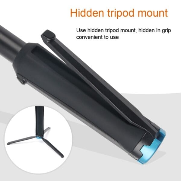 Portable Foldable Tripod Holder Selfie Monopod Stick for GoPro Hero12 Black / Hero11 /10 /9 /8 /7 /6 /5, Insta360 Ace / Ace Pro, DJI Osmo Action 4 and Other Action Cameras, Length: 23.5-81cm - Image 6