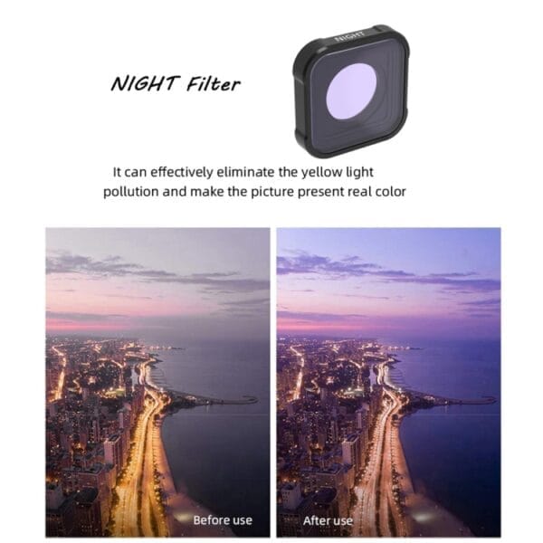 JSR KB Series STAR+CPL+NIGHT+ND8+ND16+ND32 Lens Filter for GoPro HERO13 Black /12 Black /11 Black /10 Black /9 Black - Image 9