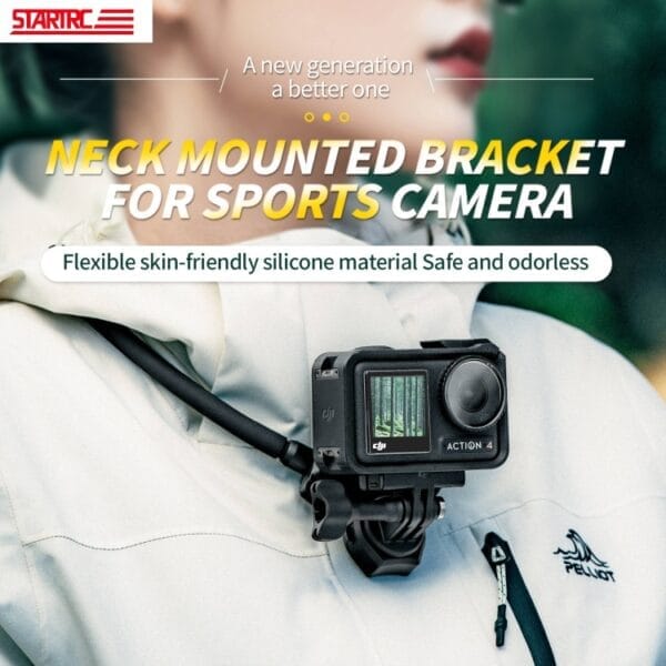 STARTRC Lazy Adjustable Neck Vlog FPV POV Bracket with Chest Strap for DJI / GoPro / Insta360 Action Cameras / Smartphones - Image 2