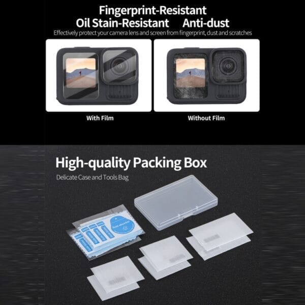 For GoPro HERO13 Black Sunnylife 3 in 1 Lens Protector Front and Rear Screen Tempered Glass Films - Image 8