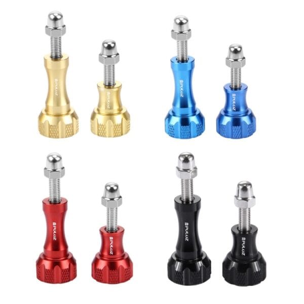 PULUZ CNC Aluminum Thumb Knob Stainless Bolt Nut Screw Set for GoPro Hero12 Black / Hero11 /10 /9 /8 /7 /6 /5, Insta360 Ace / Ace Pro, DJI Osmo Action 4 and Other Action Cameras - Image 5