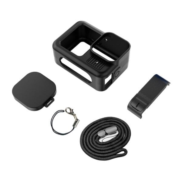 For GoPro HERO13 Black PULUZ Silicone Protective Case Side Interface Cover with Wrist Strap & Lens Cover - Image 9