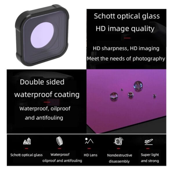 JSR KB Series NIGHT Light Pollution Reduction Lens Filter for GoPro HERO13 Black /12 Black /11 Black /10 Black /9 Black - Image 4