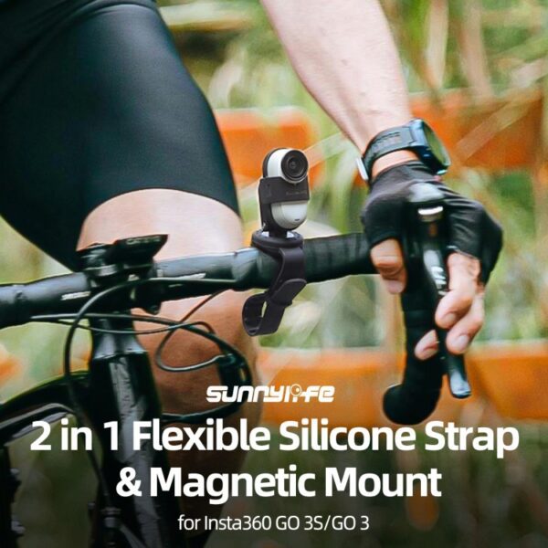 For Insta360 GO 3S / GO 3 Sunnylife Camera Strap Magnetic Mount Drone Mount Silicone Wristband Backpack Stripe, For Insta360 GO 3S / GO 3 - Image 2