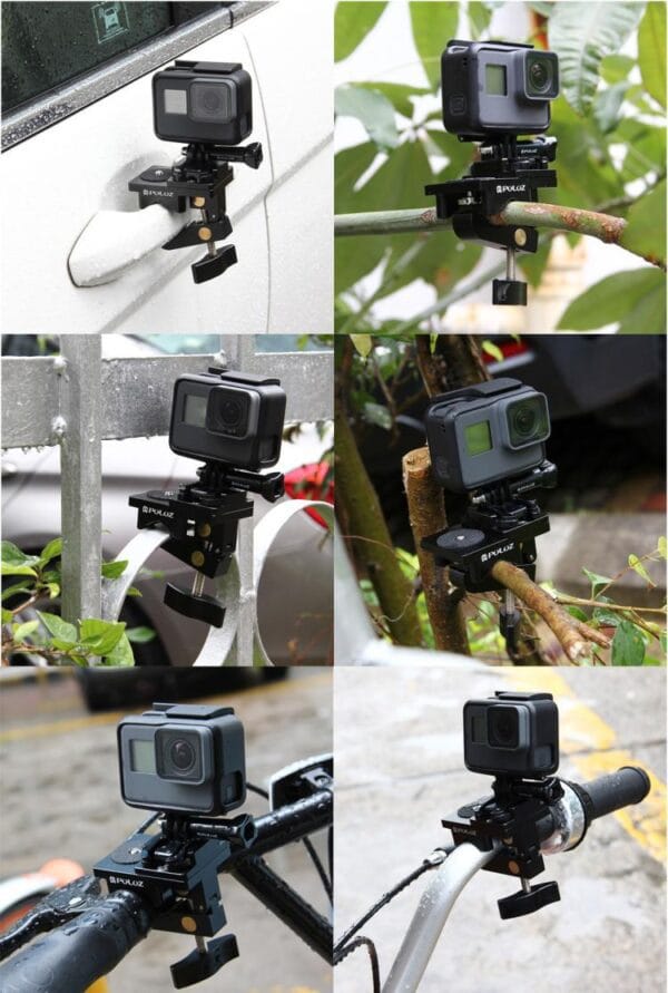 PULUZ Aluminium Alloy Mount Universal Fixing Clamp for GoPro, Insta360, DJI and Other Action Cameras - Image 10