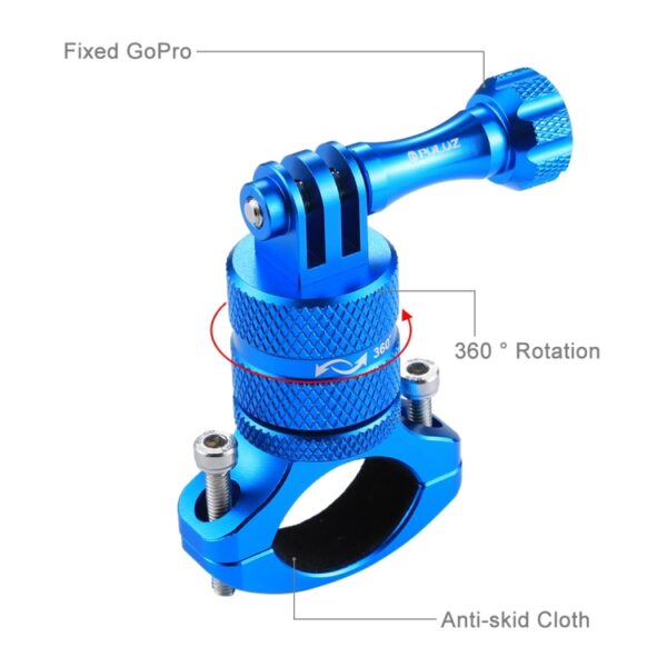 PULUZ 360 Degree Rotation Bike Aluminum Handlebar Adapter Mount with Screw for GoPro, Insta360, DJI and Other Action Cameras, AE Stock (Blue), US Stock (Red), China Stock (Red), US Stock (Blue), China Stock (Blue), US Stock (Black), China Stock (Black)... - Image 6