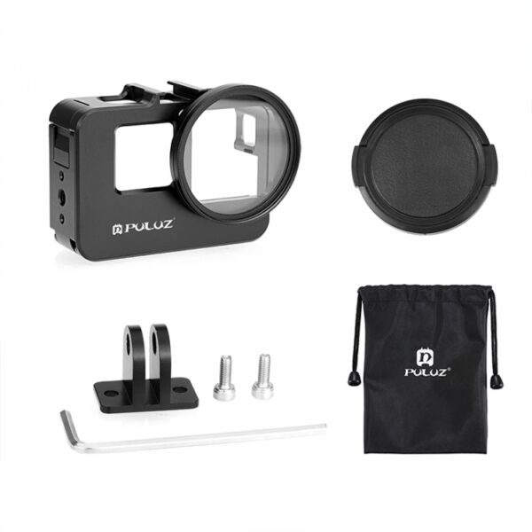 For Insta360 Ace Pro / Ace PULUZ Metal Rabbit Cage Adapter Frame with 52mm UV Filter & Adapter Ring, Meta Cage 2 - Image 12