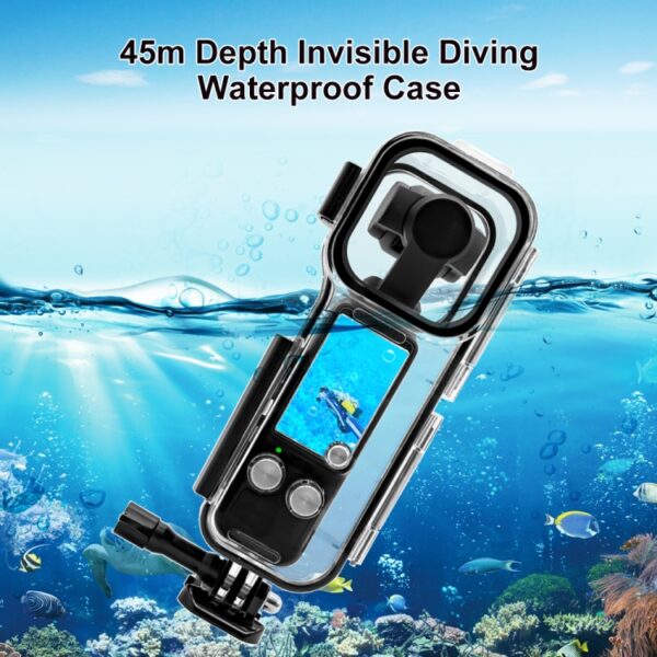 For DJI Osmo Pocket 3 PULUZ 45m Underwater Waterproof Housing Diving Case, Waterproof Case (Transparent) - Image 2