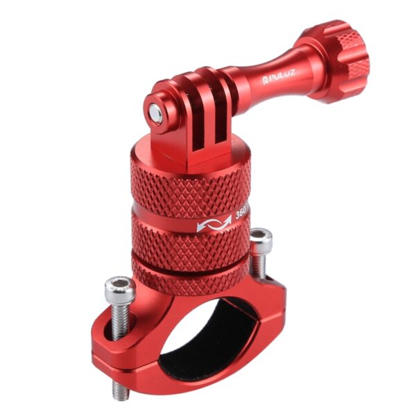PULUZ 360 Degree Rotation Bike Aluminum Handlebar Adapter Mount with Screw for GoPro, Insta360, DJI and Other Action Cameras, China Stock (Red), China Stock (Blue), China Stock (Black) - Image 3