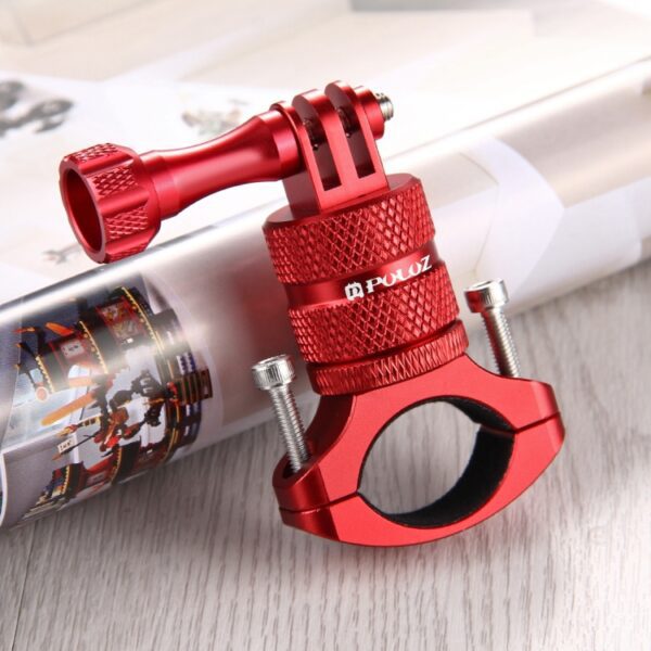PULUZ 360 Degree Rotation Bike Aluminum Handlebar Adapter Mount with Screw for GoPro, Insta360, DJI and Other Action Cameras, China Stock (Red), China Stock (Blue), China Stock (Black) - Image 14