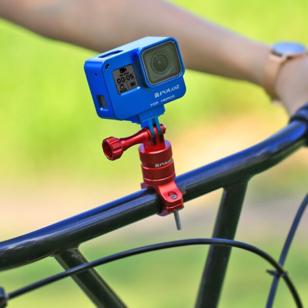 PULUZ 360 Degree Rotation Bike Aluminum Handlebar Adapter Mount with Screw for GoPro, Insta360, DJI and Other Action Cameras, China Stock (Red), China Stock (Blue), China Stock (Black) - Image 10