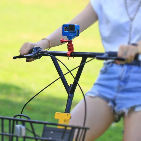 PULUZ 360 Degree Rotation Bike Aluminum Handlebar Adapter Mount with Screw for GoPro, Insta360, DJI and Other Action Cameras, China Stock (Red), China Stock (Blue), China Stock (Black) - Image 11