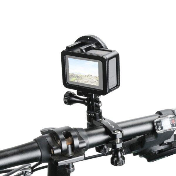 PULUZ 360 Degree Rotation Bike Aluminum Handlebar Adapter Mount with Screw for GoPro, Insta360, DJI and Other Action Cameras - Image 2