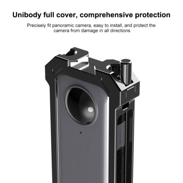 For Insta360 X3 PULUZ Metal Protective Cage Rig Housing Frame with Expand Cold Shoe Base & Tripod Adapter, Metal Cage US Stock, Metal Cage - Image 3