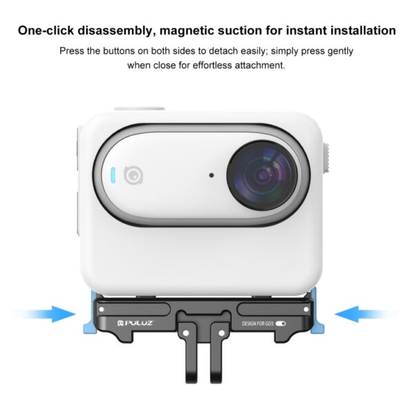 For Insta360 GO3 PULUZ Magnetic Aluminum Alloy Quick Release Base Mount, For Insta360 GO3 / GO 3S CNC - Image 7